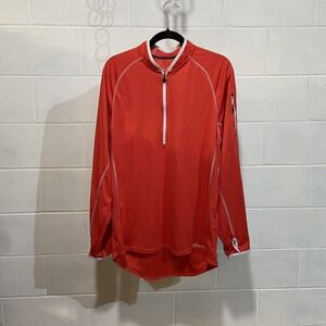 Cabela's Men's GUIDEWEAR 1/2 Zip Fishing‎ LS Pullover M Red UPF50 Moisture Wick